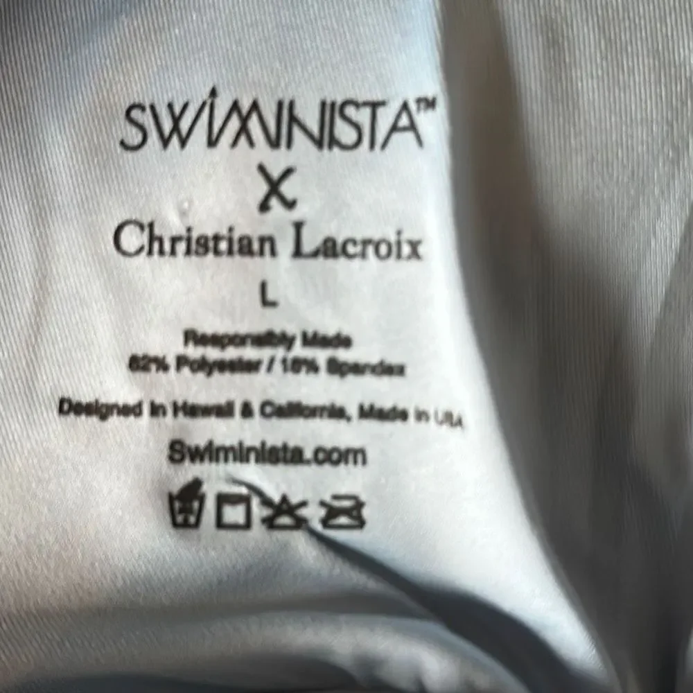 Swiminista x Christian Lacroix Cheer Top Bikini Jardin Exo Chic Print size Large